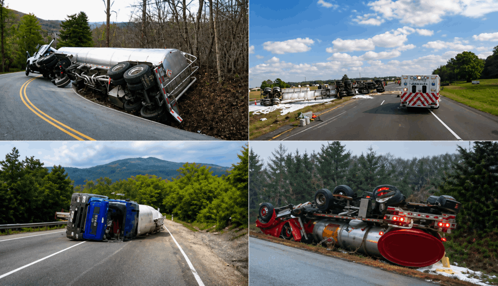 Tanker Truck Rollover Image